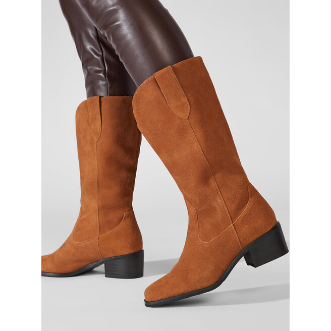 Kowbojki Simple SL-44-02-000113 Brązowy - kobiece