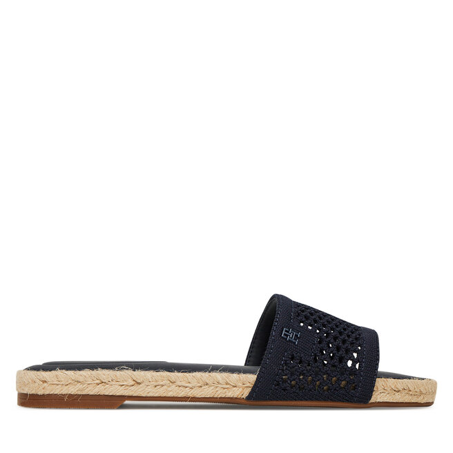 Espadryle Tommy Hilfiger Knit Mesh Espadrille Flat Sandal - Granatowy