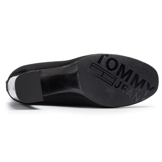 Tommy Jeans Μποτάκια Tommy Jeans Knit Tommy Jeans Heeld Boot EN0EN00524 Black 990