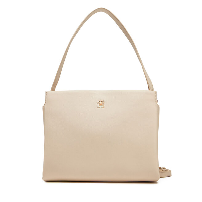 Torebka Tommy Hilfiger Th Legacy Med Satchel - Écru