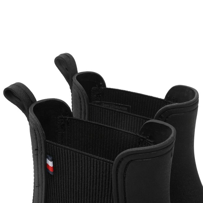 Tommy Hilfiger Holínky Tommy Hilfiger Matt Ankle Rainboot With Elastic FW0FW06897 Black BDS