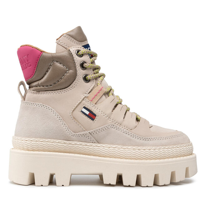 Aulinukai Tommy Jeans Hybrid Boot EN0EN01596 Stony Beige ACE •  Www.eavalyne.lt