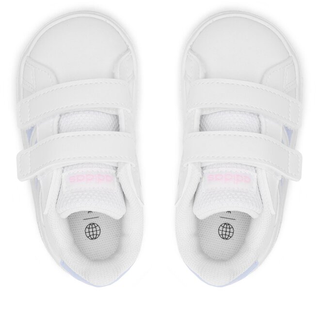 adidas Pantofi adidas Grand Court Lifestyle Hook and Loop Shoes IG2559 Ftwwht/Bludaw/Clpink