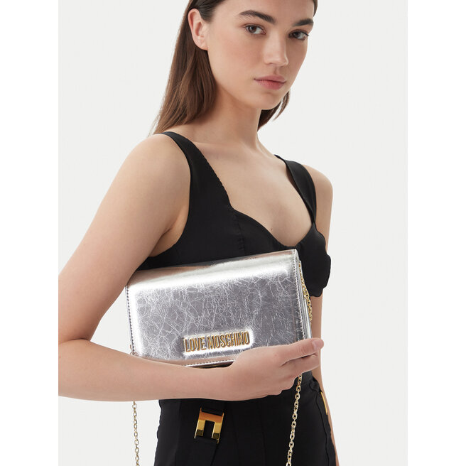 Torebka LOVE MOSCHINO JC4345PP0OKQ0902 Srebrny -