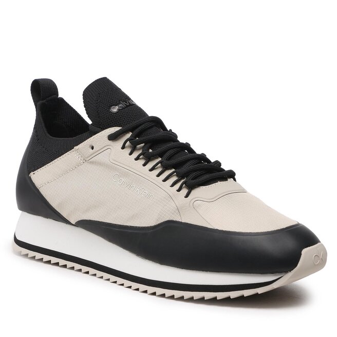 Sneakers Calvin Klein Low Top Lace Up Nylon HM0HM009210IO Feather Grey/Block 0IO 0IO imagine noua