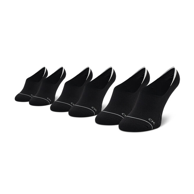 Set de 3 perechi de șosete scurte de damă Calvin Klein 701218764 Black 001