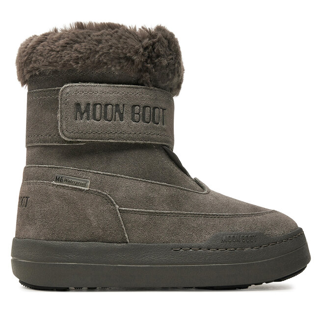 Śniegowce Moon Boot Junior Park Dtrap Boot Suede - Szary