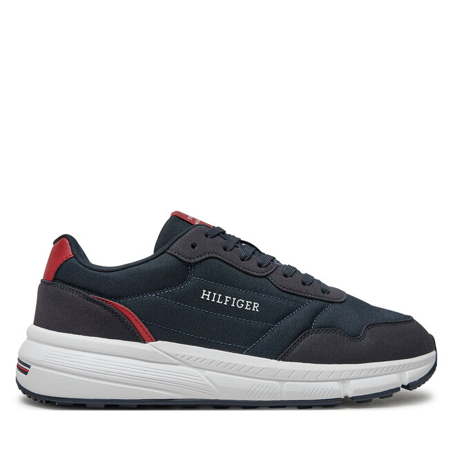 Sneakersy Tommy Hilfiger Faston Mix Ess - Granatowy