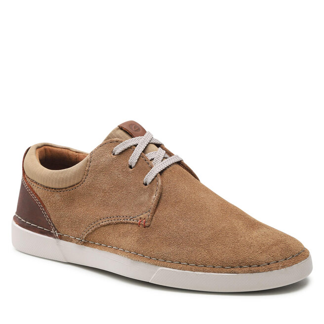 Pantofi Clarks Gereld Lace 261646467 Dark Sand Suede 261646467 261646467