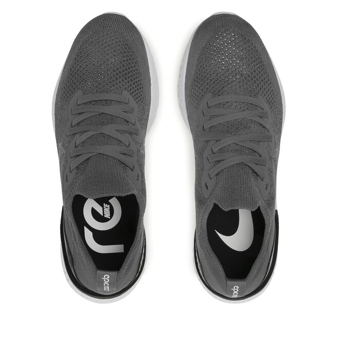 epic react flyknit black/dark grey/pure platinum