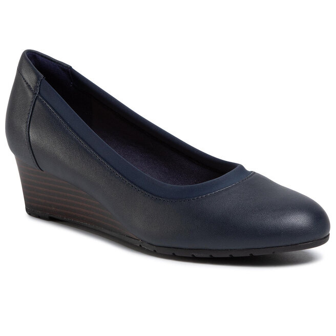 Zapatos Clarks Mallory Berry 261453334 Navy Leather zapatos.es