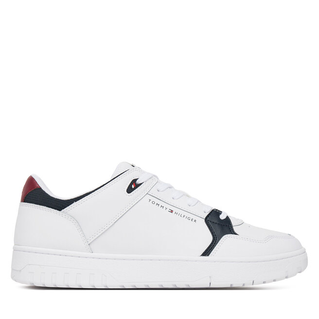 Sneakersy Tommy Hilfiger Th Basket Core Lite Lth Mix - Biały