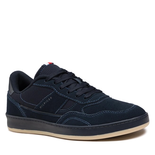 Sneakers Tommy Hilfiger Retro Court Cupsole Suede Mix FM0FM04169 Desert Sky DW5 Court imagine noua