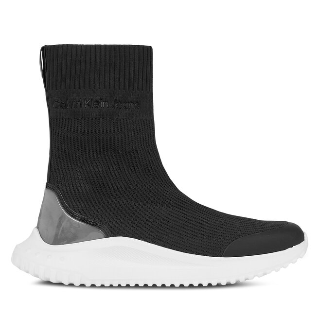 Sneakersy Calvin Klein Jeans Eva Runner Sock Knit Wn - Czarny