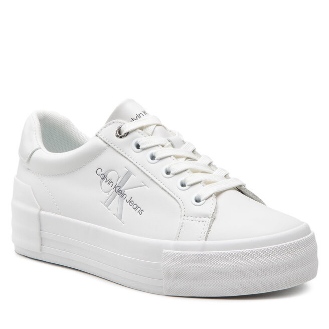 Sneakersy Calvin Klein Jeans Vulc Flatform Bold Lth - Biały