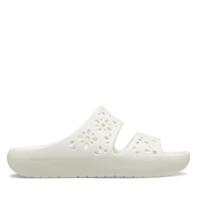 Klapki Crocs Classic Floral Cutout Sandal - Biały