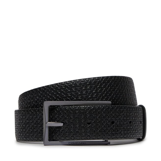 Pasek Męski Calvin Klein Adj/Rev Slim Frame Mono 35Mm - Czarny
