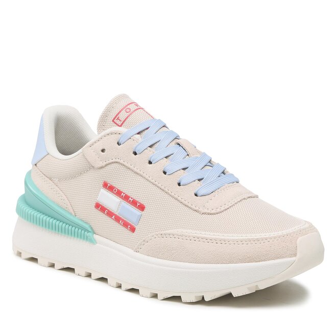 Tommy Jeans Sneakersy Tommy Jeans Tech. Runner EN0EN02028 Stony Beige ACE