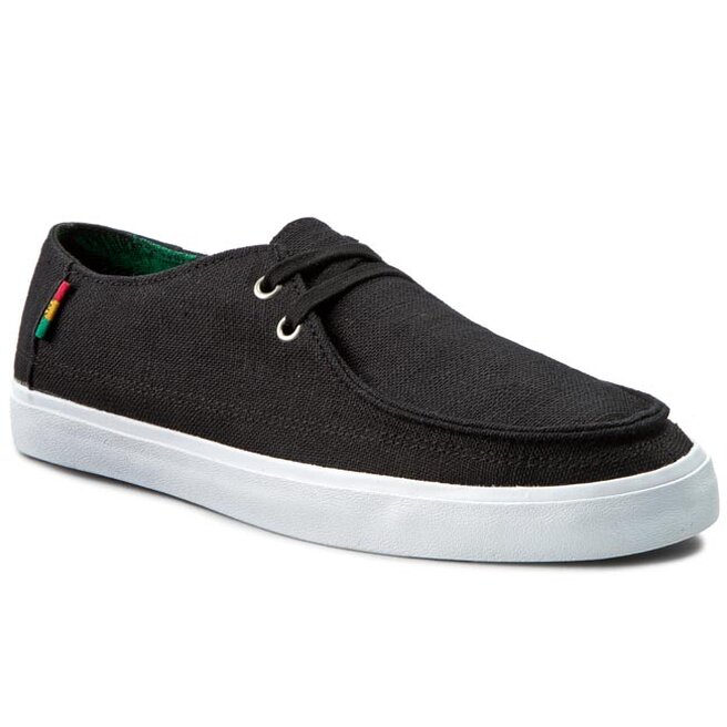 Vans rata vulc black shop and white