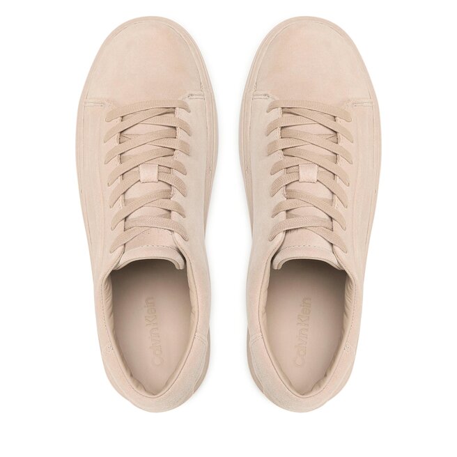 Calvin Klein Сникърси Calvin Klein Low Top Lace Up Sue HM0HM00989 Silver Mink A04