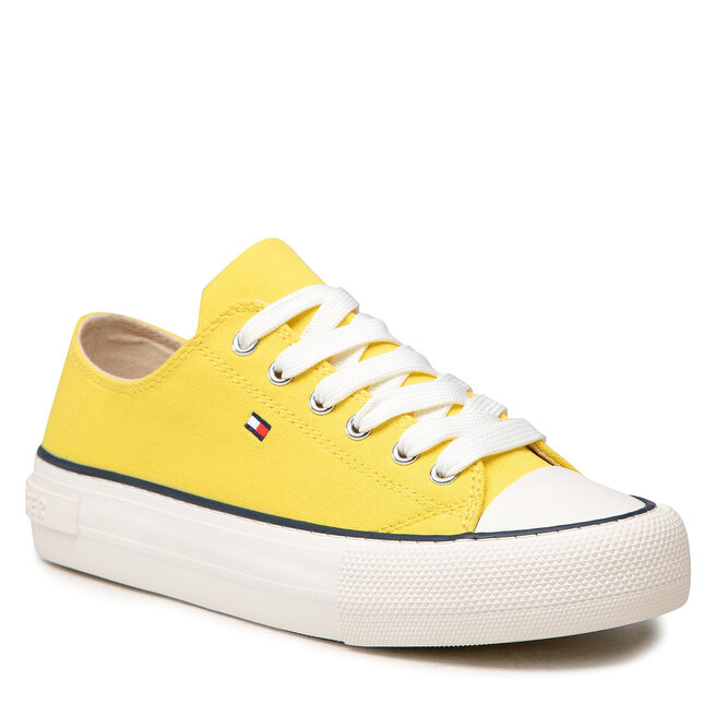 Teniși Tommy Hilfiger Low Cut Lace-Up Sneaker T3A4-32118-0890 S Yellow 200