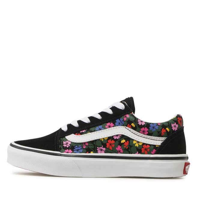 Vans old skool floral black sale