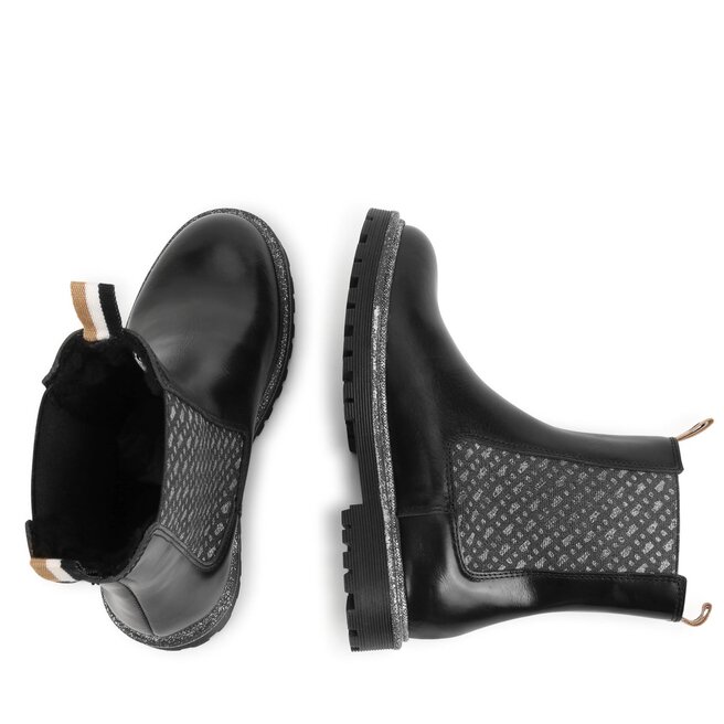 Boss Kotníková obuv s elastickým prvkem Boss J19088 S Black 09B