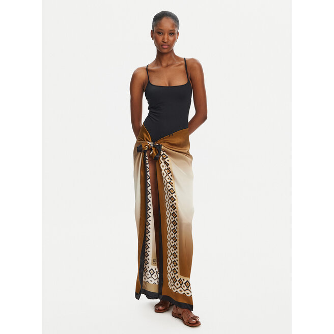 Chusta Max Mara Beachwear Ottico - Brązowy