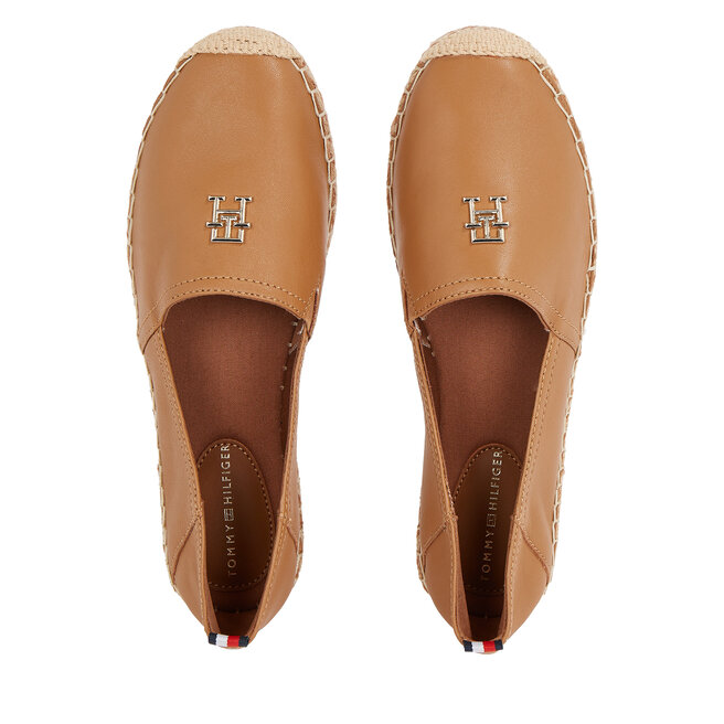 Leather flat espadrilles top