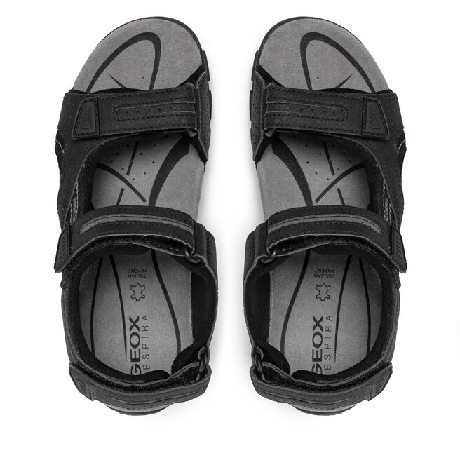 Geox Σανδάλια Geox U S.Strada D U8224D 050AU C9310 Black/Stone