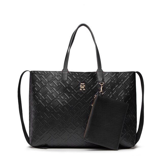 Geantă Tommy Hilfiger Iconic Tommy Tote Mono AW0AW14374 DW5 AW0AW14374 imagine noua 2022