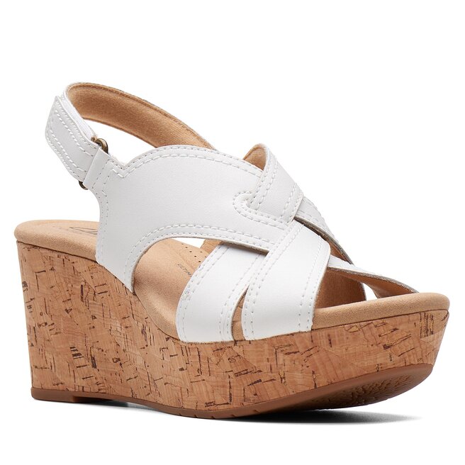 Sandale Clarks Rose Erin 26171306 White Leather