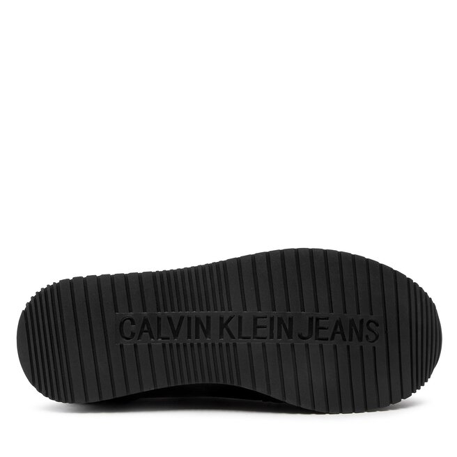 Calvin Klein Jeans Αθλητικά Calvin Klein Jeans Runner Sock Laceup Ny-Lth YM0YM00553 Triple Black 0GL