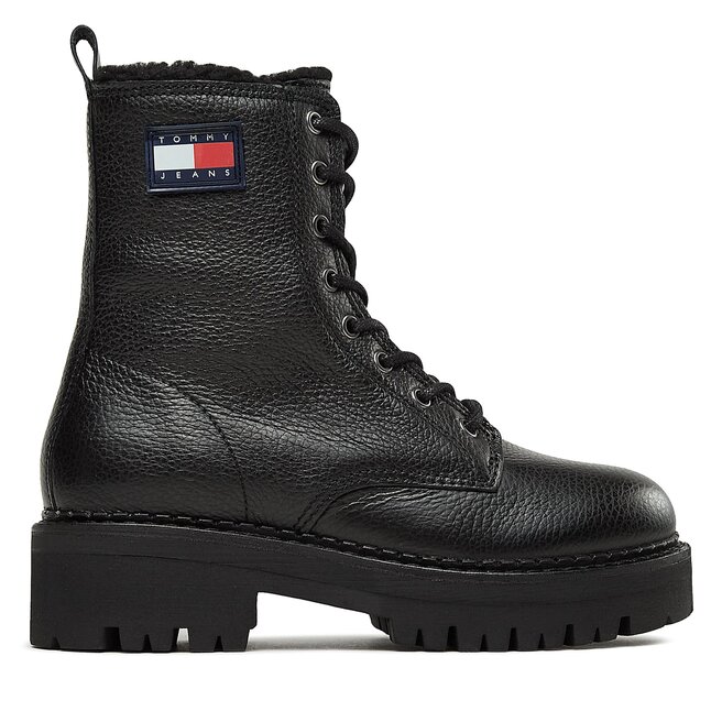 Tommy Jeans Bokacsizma Tommy Jeans Tjw Urban Boot Tumbled Ltr Wl EN0EN02317 Black BDS