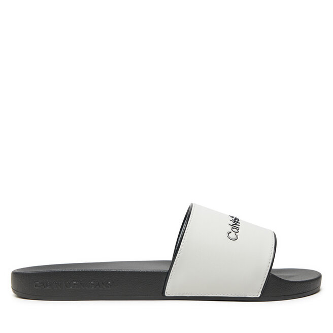 Klapki Calvin Klein Jeans Slide Institutional - Biały