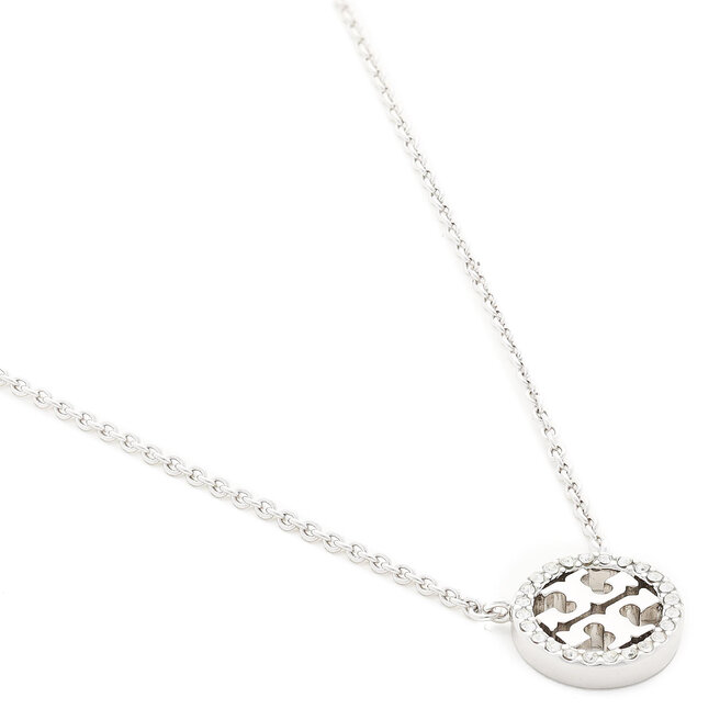 Tory Burch Nyaklánc Tory Burch Crystal Logo Delicate Necklace 53420 Tory Silver 042