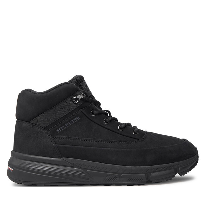 Sneakersy Tommy Hilfiger Warm Nubuck Hybrid B - Czarny