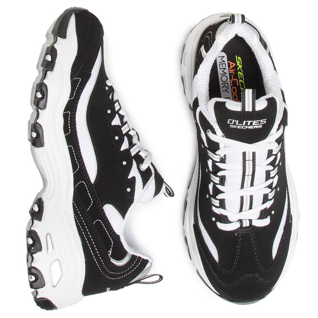 escaldadura cuerda Gimnasio Sneakers Skechers D'lites 52675/BKW Black/White • Www.zapatos.es