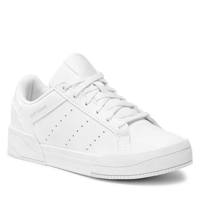 adidas Pantofi adidas Court Tourino J H00764 Ftwwht/Ftwwht/Ftwwht