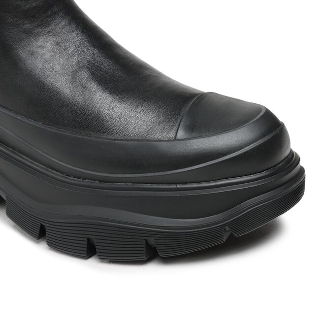 KARL LAGERFELD Polokozačky KARL LAGERFELD KL42944F Black Lthr/Mono