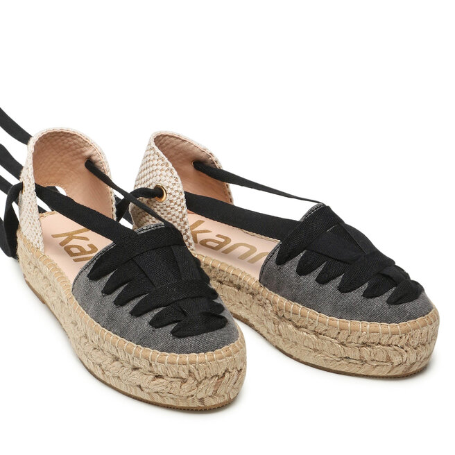 Kanna Еспадрили Kanna 22KV22163 Wash Canvas Black