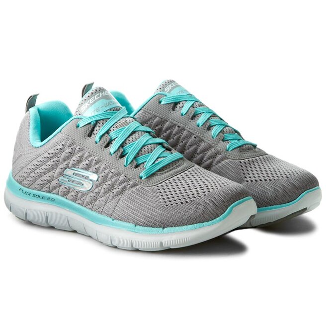 Zapatos Skechers Break Free 12757 GYLB Gray Light Blue zapatos.es