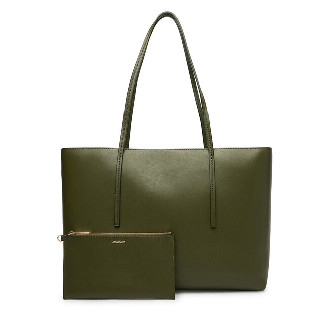 Torebka Calvin Klein Foil Logo Tote W/Pouch LV04F3274G Zielony -