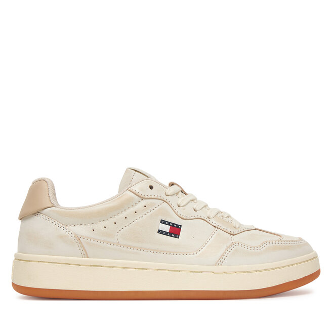 Sneakersy Tommy Jeans Archive '98 Court EN0EN02984 Beżowy - kobiece