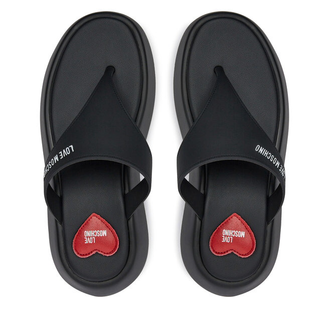 Japonki LOVE MOSCHINO - Czarny