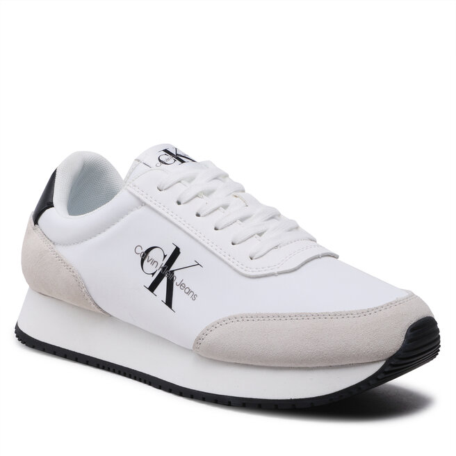Sneakers Calvin Klein Jeans Retro Runner Su-Ny Mono YM0YM00683 White/Black 0K4 0K4 imagine noua gjx.ro