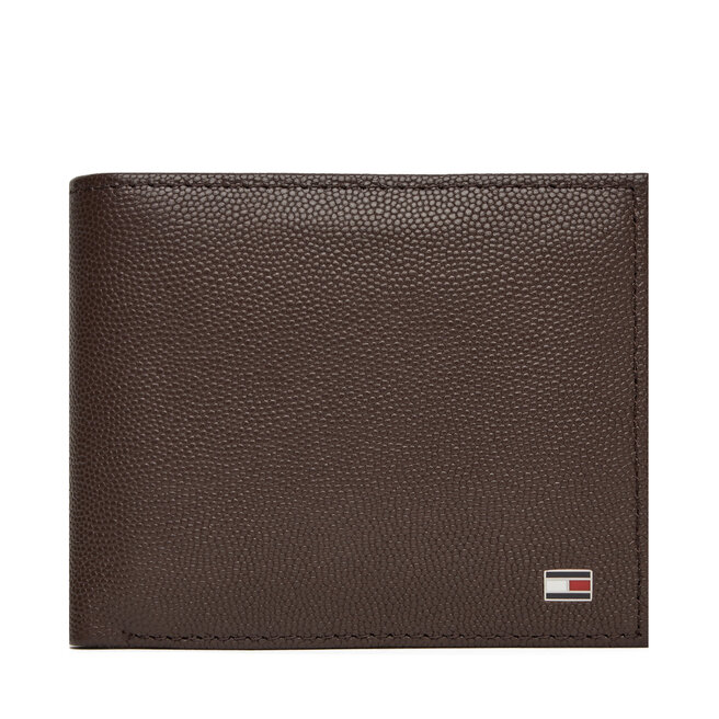 Duży Portfel Męski Tommy Hilfiger Th Flag Cc And Coin - Brązowy