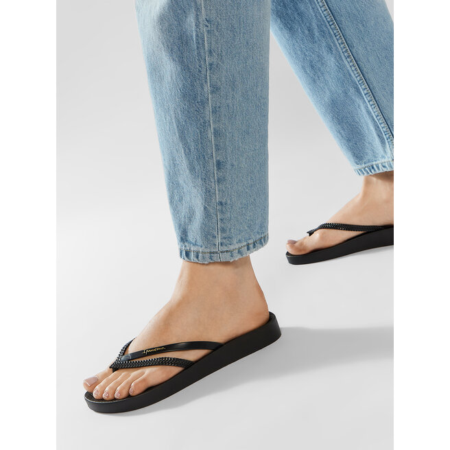 Infradito Ipanema Bossa Soft V Fem 82840 Black Black 20766