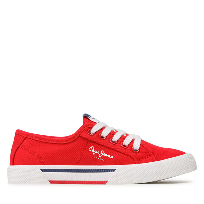 Tenisówki Pepe Jeans Brady Boy Basic - Czerwony