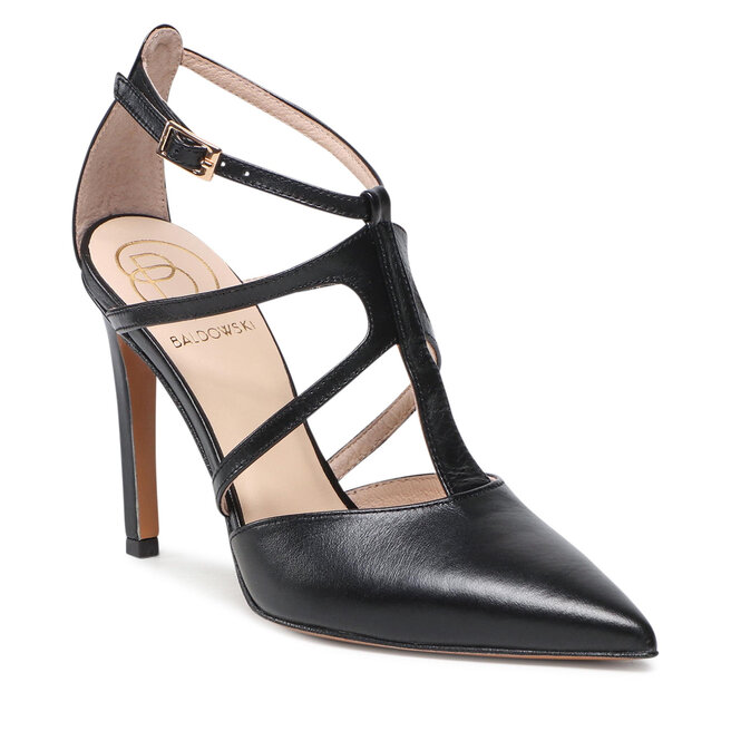 Pantofi cu toc subțire Baldowski D03875-1451-004 Skóra Czarna